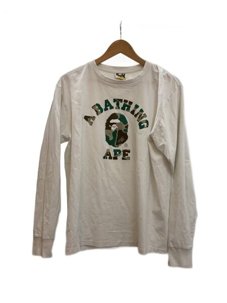 A BATHING APE(アベイシングエイプ) / 長袖Tシャツ/L/コットン 