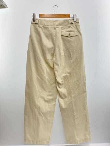 LEMAIRE / 2 PLEAT PANTS/ボトム/46/コットン/IVO LEMAIRE(ルメール) / 2 PLEAT PANTS/ボトム/46/コットン/IVO | 古着の