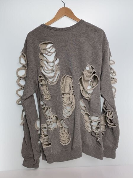 JUN NAKAYAMA(ジュンタカヤマ) / DISTRESSED CREWNECK/ダメージ 