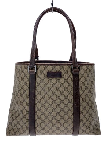 GUCCI トートバッグ GGスプリーム ロゴ入り PVC ホワイト A4可能