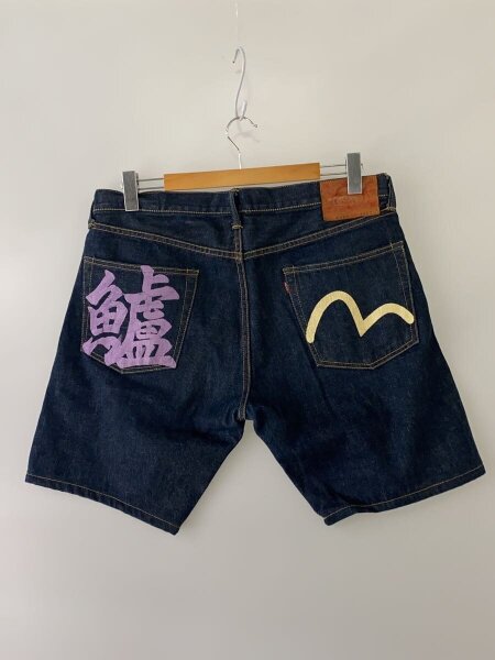 EVISU 黒　水陸両用ショートパンツ 36 EVISU(エヴィス) / ショートパンツ/36/デニム/IDG/虎耳/鱸、カモメ