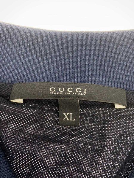 Gucci ポロシャツ GUCCI (グッチ) メンズ ポロシャツ 半袖 胸ロゴ ライン シャツ