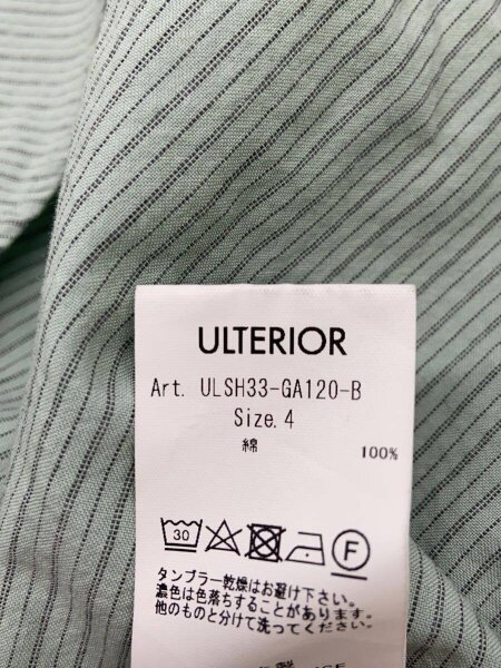 ULTERIOR(アルテリア) / POPLIN STRIPE OVERLAID長袖シャツ/4/コットン 
