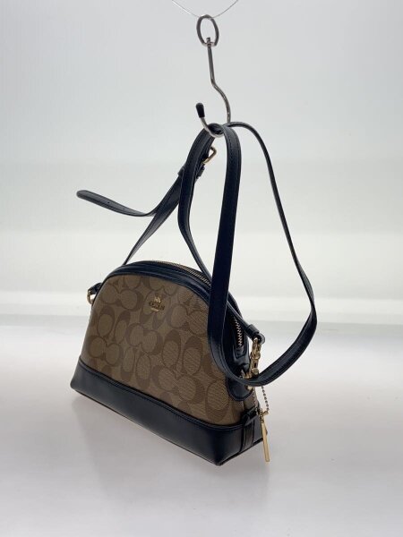 COACH(コーチ) / シグネチャーラウンドショルダーバッグ/PVC/BLK/総柄 