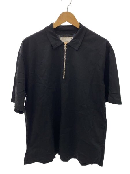 sacai(サカイ) / 24SS/ハーフジップ/半袖シャツ/3/コットン/BLK/無地