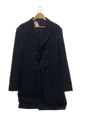 18AWヨウジヤマモトプルーオム ウールフーデッドロングコート yohji yamamoto POUR HOMME(ヨウジヤマモトプールオム) / 24AW/エンジ
