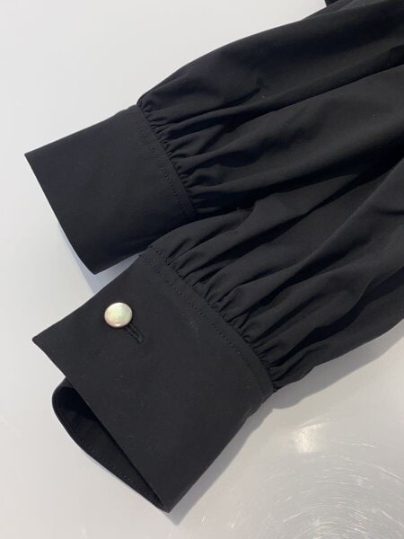 BLENHEIM(ブレンヘイム) / 日本製/長袖ブラウス/XS/レーヨン/BLK/U343 