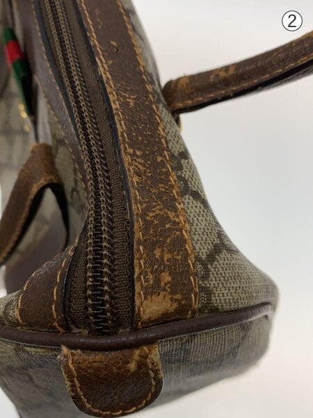 GUCCI(グッチ) / OLD/シェリーライン/ミニボストンバッグ/レザー/BEG