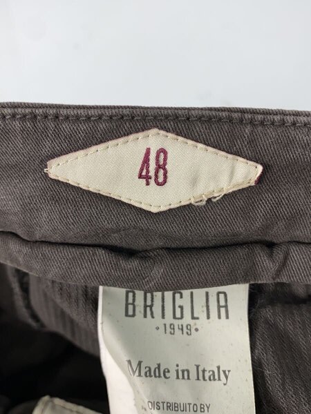 BRIGLIA 1949(ブリリア1949) / スラックスパンツ/48/コットン/BRW/無地