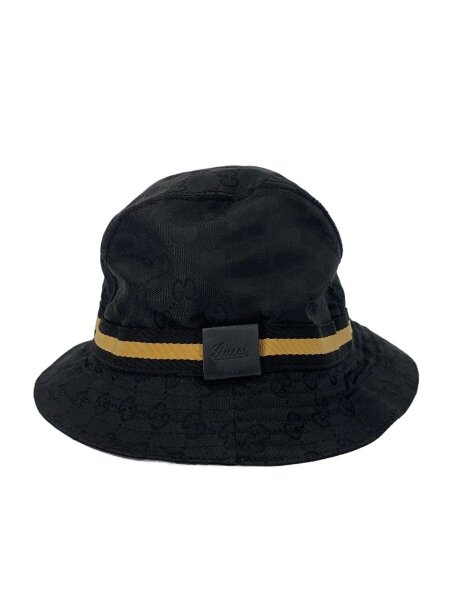 GUCCI(グッチ) / GG柄 バケットハット/M/内側シミ汚れ有/BLK/総柄