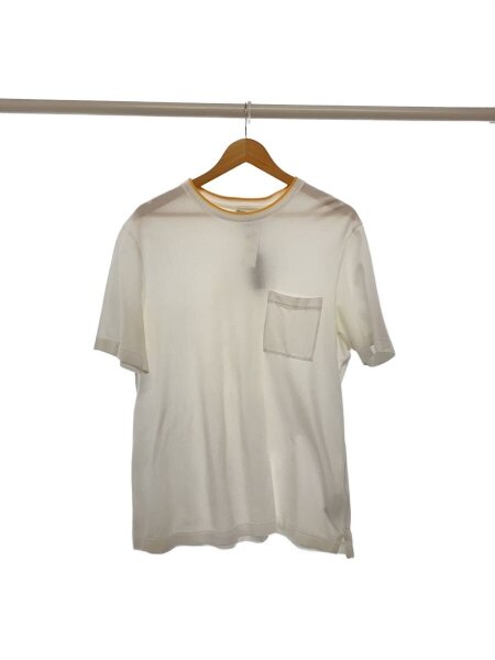 HERMES(エルメス) / 鹿の子ポケットTシャツ/Hロゴ/S/コットン/WHT 