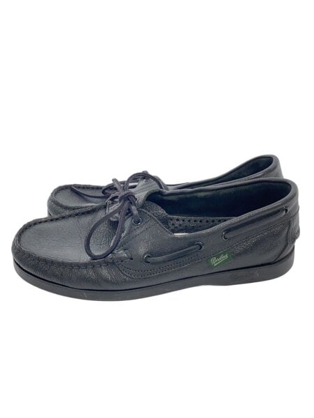 Paraboot(パラブーツ) / BARTH/シボ革/デッキシューズ/UK6/BLK/レザー