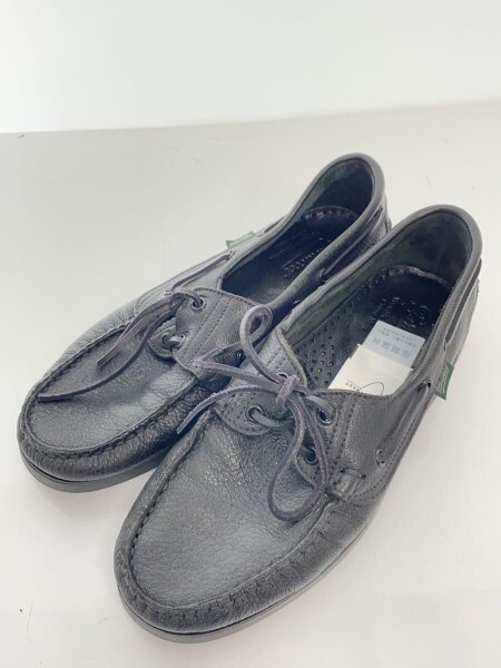 Paraboot(パラブーツ) / BARTH/シボ革/デッキシューズ/UK6/BLK/レザー