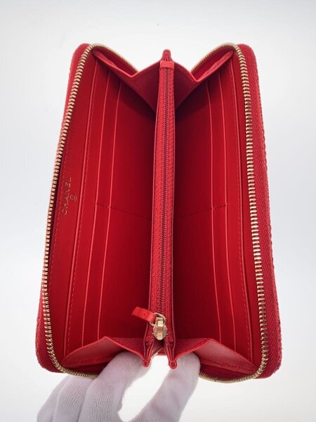 CHANEL(シャネル) / 長財布/ツイード/レッド/無地/レディース | 中古品 