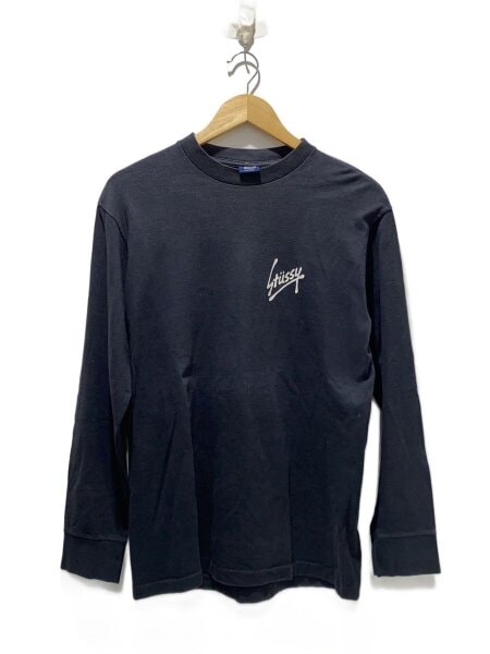 STUSSY(ステューシー) / 90s/USA製/長袖Tシャツ/M/コットン/BLK/? NULL 