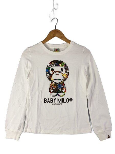 A BATHING APE(アベイシングエイプ) / 長袖カットソー/XS/コットン/WHT 