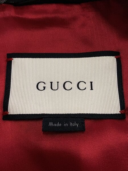 GUCCI(グッチ) / シングルライダースジャケット/44/羊革/ブラック