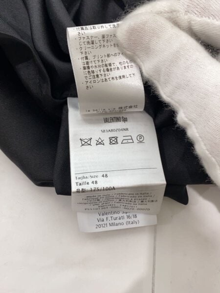 VALENTINO(ヴァレンティノ) / 長袖シャツ/48/シルク/BLK/無地 