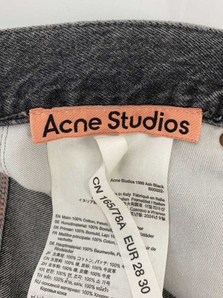 メンズ Acne Studios アクネ ダメージデニム ブラック EUR28/30