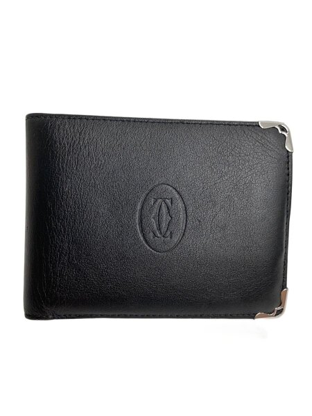 Cartier(カルティエ) / 2つ折り財布/レザー/BLK/レディース | 中古品の 