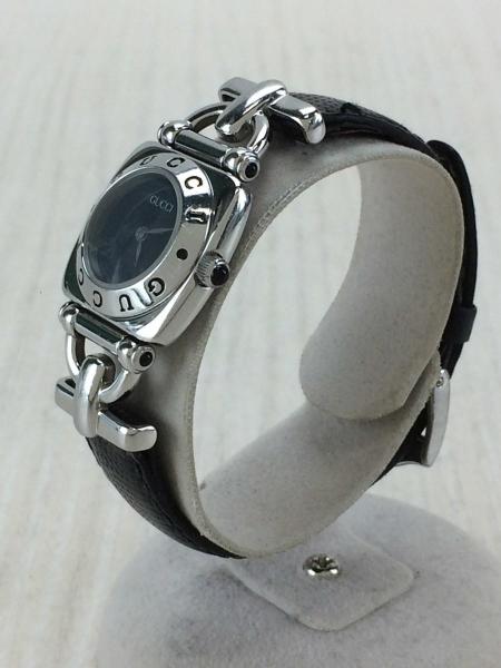 GUCCI(グッチ) / ホースビット/クォーツ腕時計/アナログ/レザー/BLK