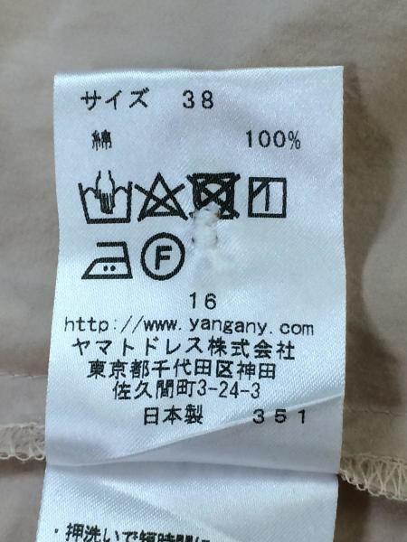 Yangany(ヤンガニー) / 長袖シャツ/38/コットン/ベージュ/ラクダ色 