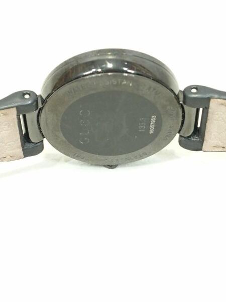 GUCCI クォーツ腕時計 ブラック 133.3 【ジャンク品】 GUCCI(グッチ) / クォーツ腕時計/アナログ/レザー/ブラック/133.3