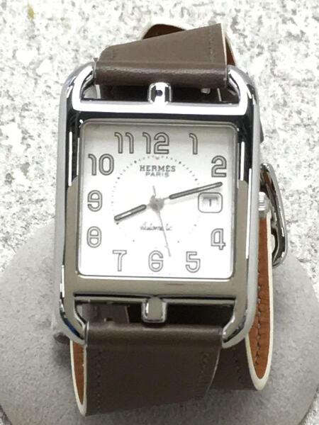 HERMES(エルメス) / C1.710/自動巻腕時計/アナログ/レザー/WHT/BEG 