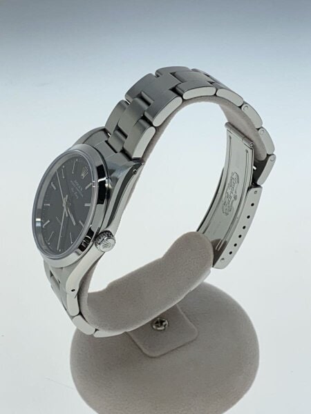 ROLEX(ロレックス) / エアキング_AT_SS_34mm/アナログ/BLK/SLV | 中古